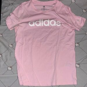 Adidas Light Pink Tee with White Logo